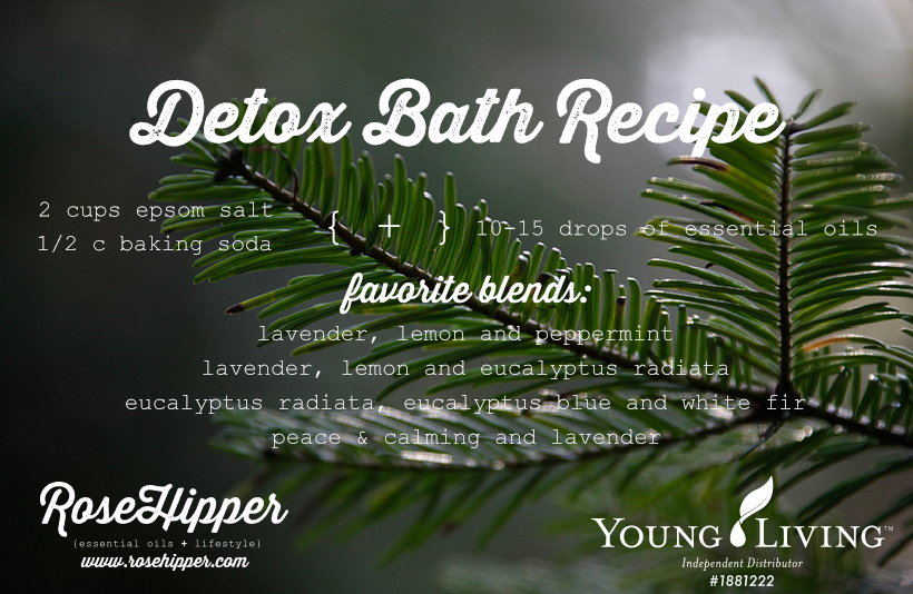 detox bath recipe using Young Living Essential Oils